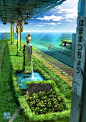21   在4月29日，日本平成的尾声，井上惠特地选取了相同的一个场景，用两种风格展示了一个时代的转变。《东京幻想》由井上惠的游戏插画师所作，这一系列开始于2008年5月。