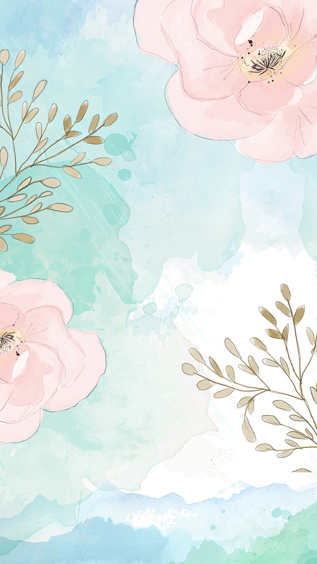 手绘春上新h5背景