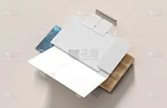 企业身份文具模拟孤立在现代风格的背景。模拟品牌身份。三维演示