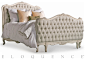 Eloquence® Sophia Queen Bed in Weathered White traditional-panel-beds