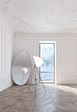 LED adjustable fiberglass and metal floor lamp INFINITY by Hind Rabii_5