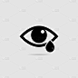 Vector Simple Crying Eye Icon