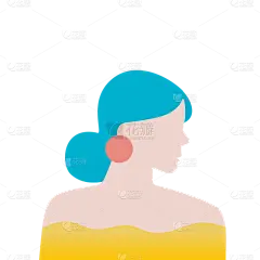 扁平人物头像元素主题-女生