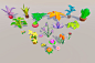 Low Poly Plants and Flowers