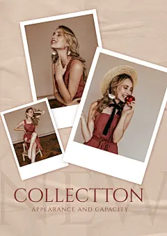 Polaroid Multiple Picture Women's Fashion Wear Product Collection Promo Advertising Poster