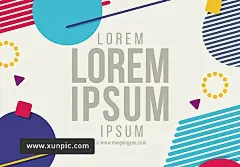 时尚点线面几何图形创意线条EPS矢量海报素材模板 设计模板 