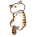 宠物猫打滚可爱卡通动态贴纸