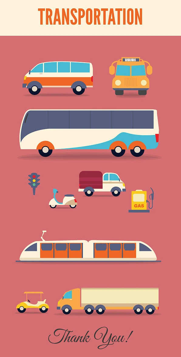 Transportation Vector Set : Project done for www.inkydeals.com-花瓣网
