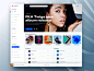 Holo Music Light design system ui kit lifestyle web design spotify app music chart player streaming desktop online light clean typography ui ux