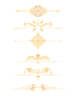 欧式烫金花纹边框 分割线