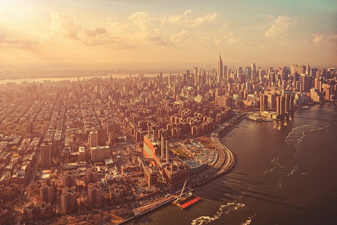 纽约市 城市风景 日落 2048 x 1...