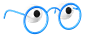 glasses - 40个医疗药品3D图标合集 Pharma 3d icons(Blue and Clay)