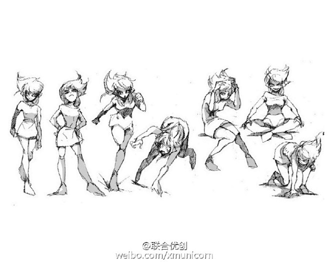 #优动漫好料推荐# 【pose参考】人体...