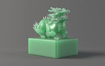 玉麒麟 中国玉石 玉玺 神兽 大印 印章 玉器 玉石 文房四宝 年兽 盘龙 龙 玉雕-花瓣网