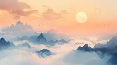 日出东方壁纸高清模板免费下载-趣麦麦图