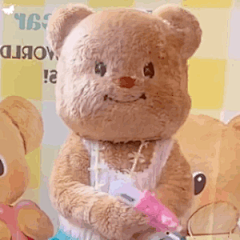 黄油小熊表情包 呲水枪 呲你 biubiubiu~