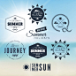 Vintage summer holidays typography design