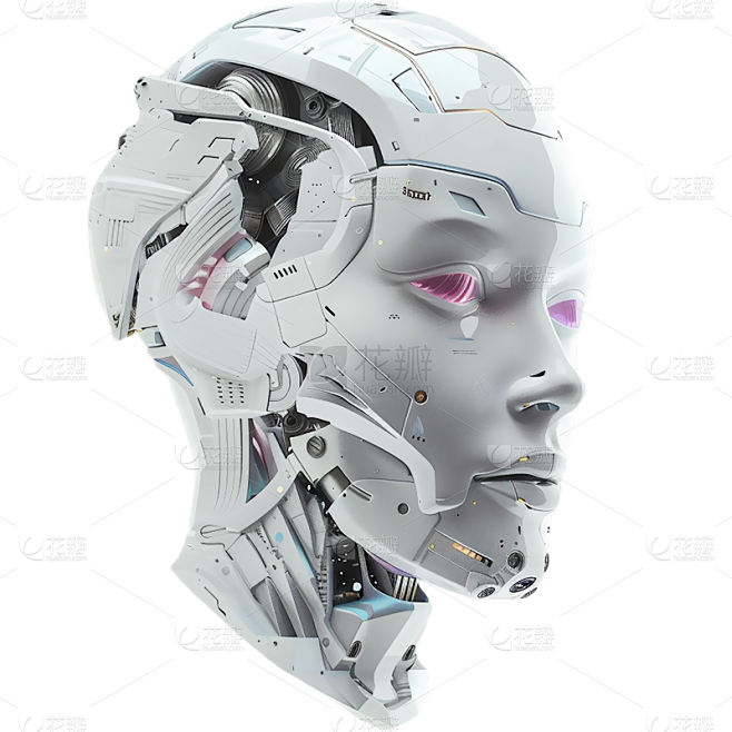 通用科技风3D赛博机器人元素素材