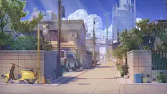 日本动漫街道风景动态壁纸