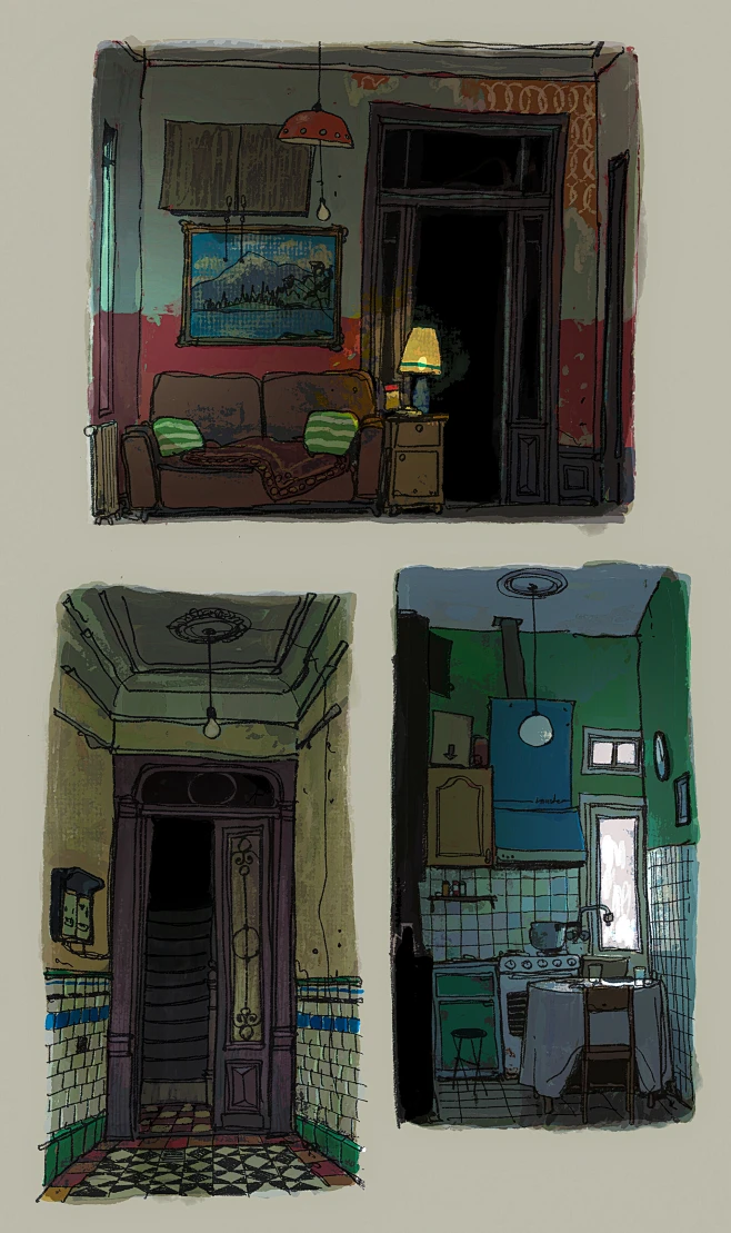 3 interiors-花瓣网