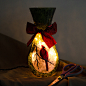 家润 装饰灯具 手绘玻璃 小夜灯 插电 花瓶型 创意礼品 创意摆件