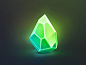 Green crystal icon@北坤人素材