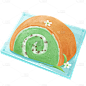 美食甜品插画贴纸-蛋糕