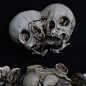 墨西哥艺术家 Emil Melmoth ​​​​ 创作的病态畸形骨骼雕塑 ​​​​