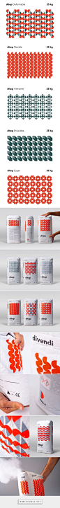 Ditop ‪‎Cement‬ ‪‎Packaging‬ ‪‎Patterns‬ designed by Rubio & del Amo - http://www.packagingoftheworld.com/2015/12/ditop-cement.html: 