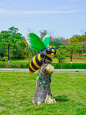 户外公园林仿真蜜蜂玻璃钢卡通动物雕塑景观小品园区田园装饰摆件-淘宝网