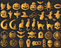 42 Halloween Earrings SVG, Halloween Earrings Template Bundle SVG Files for Silhouette Cameo and Cricut. Pumpkin, Ghost, Cat, Witch, Bat.