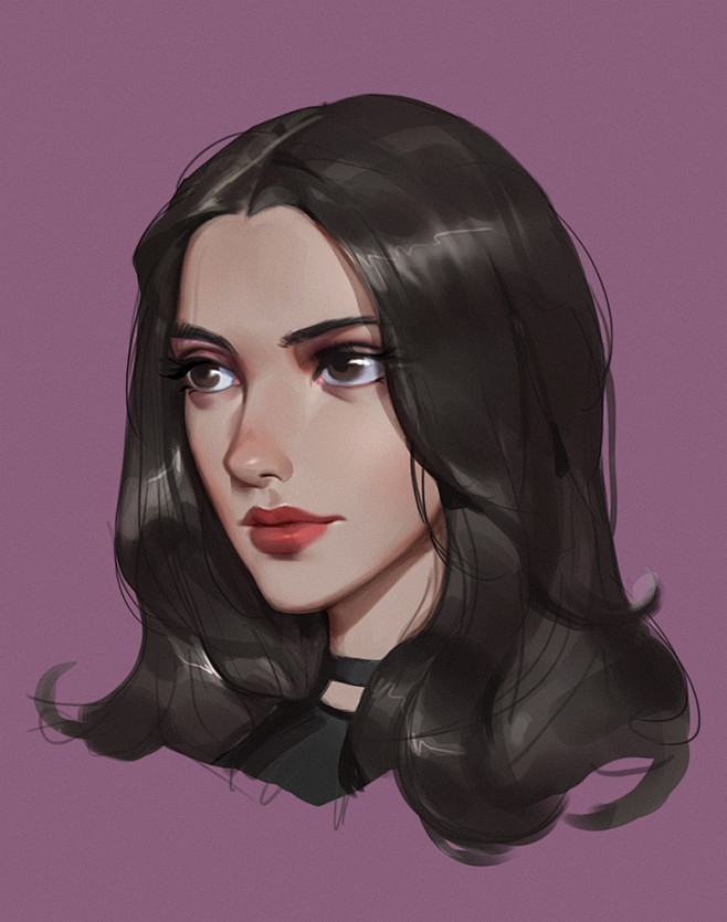 girl's face practice...