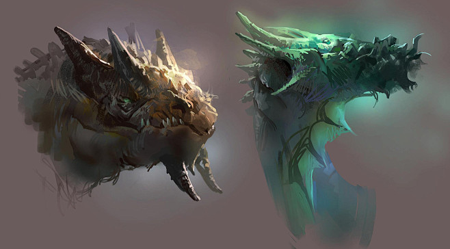 Dragon heads#卡牌设计# #...