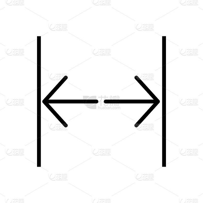 高度和宽度，面积或大小，厚度。维度图标隔离在白色背景上