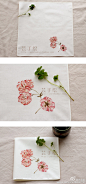 布面水彩樱花绘制过程