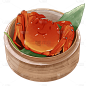 手绘-重阳节螃蟹美食元素贴纸6
