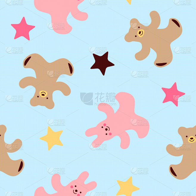 熊,绘画插图,式样,兔子,材料,可爱的,...