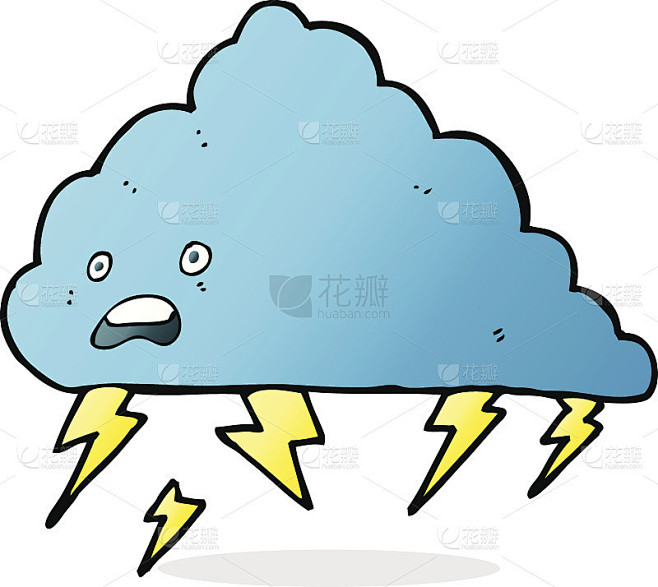卡通雷云
