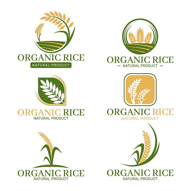 水稻logo标志矢量图素材