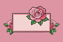 粉色花朵边框背景素材图