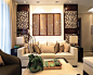 新中式风格客厅沙发背景墙装修效果图