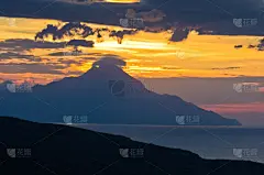 希腊,山,海岸线,爱琴海,哈尔基迪基市,水,天空,灵性,水平画幅,无人