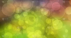 绿色和红色的抽象背景与散焦光，爱地球的概念