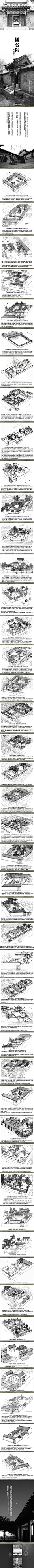 【北京传统院落、四合院图集】北京四合院生活之原貌。作者郑希成2001年开始描绘了的近百座院落。