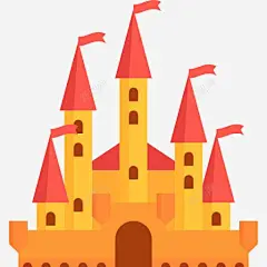 城堡图标 平面电商 创意素材