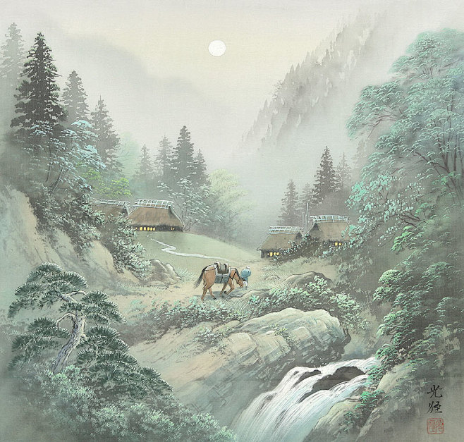 【小岛光径的绘画艺术欣赏】