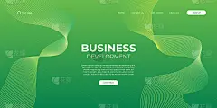 3D现代抽象演示背景。优雅的最小的背景。抽象装饰，几何，半色调，梯度，三维矢量插图。绿色背景