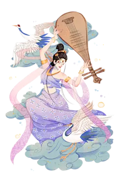 【米图网-52mitu.com】敦煌 飞天 仙女 神话 人物 手绘 传说国风敦煌