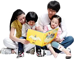 读书 温馨 和谐家庭 其他元素免抠png图片壁纸