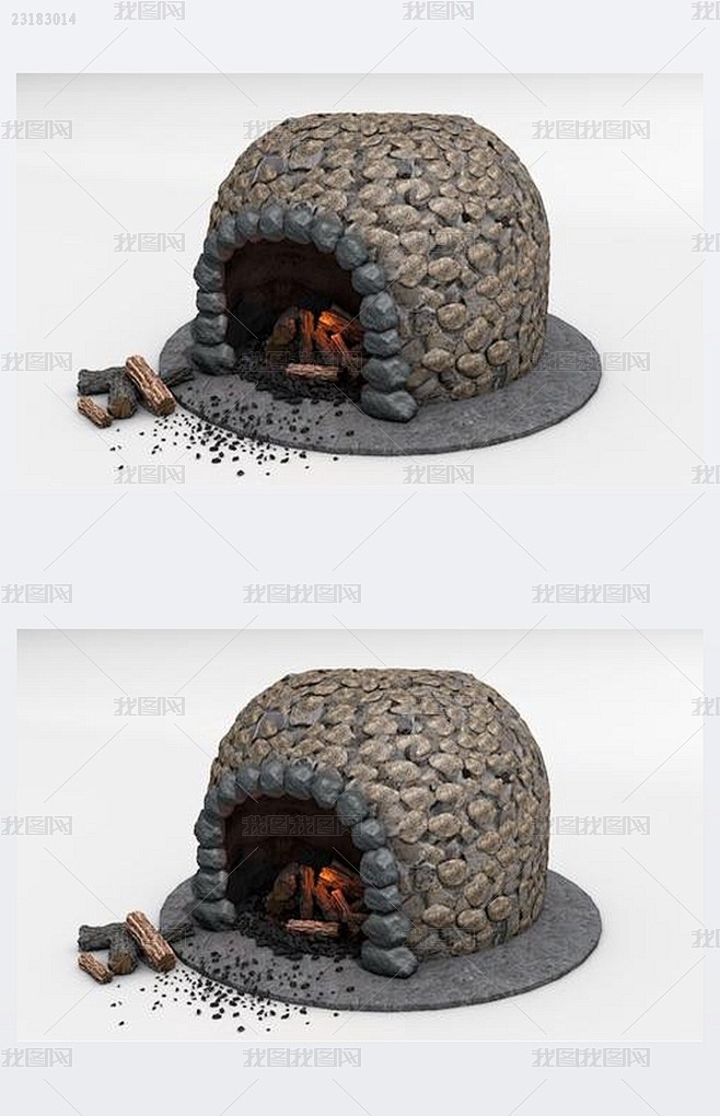 3D模型壁炉